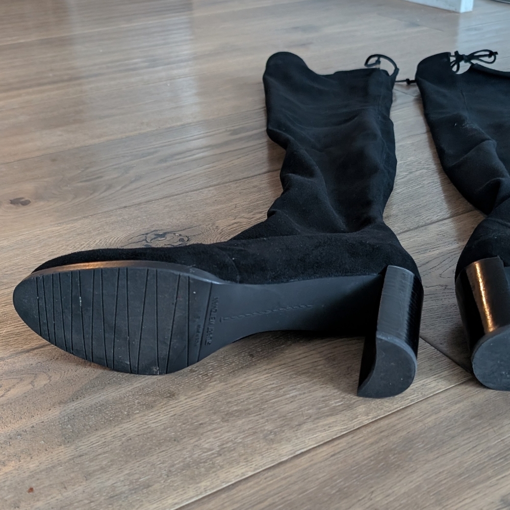 Stuart Weitzman Black Over the Knee Boots - Picture 4 of 7